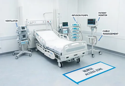 ICU bedspace layout
