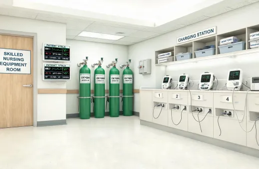 Skilled nursing equipment room