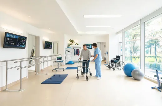 Rehabilitation clinic therapy area